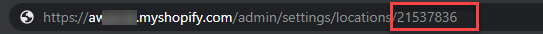 Shopify Location ID